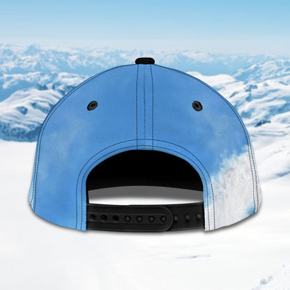 3D Classic Cap Skiing 3 Personalized Name Cap 77 Lasfour CA1211