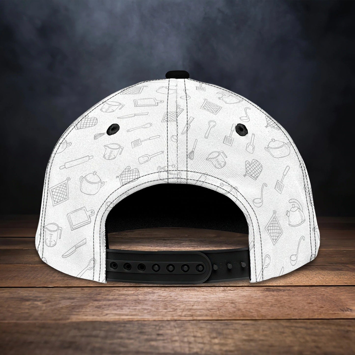 Custom With Name Chef Gear And Uniform Black Baseball Cap For Master Chef, Premium Quality Classic 3D Chef Cap CO0406