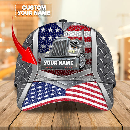 3D Classic Cap Trucker Cap1Personalized Name Cap Lasfour CA2007
