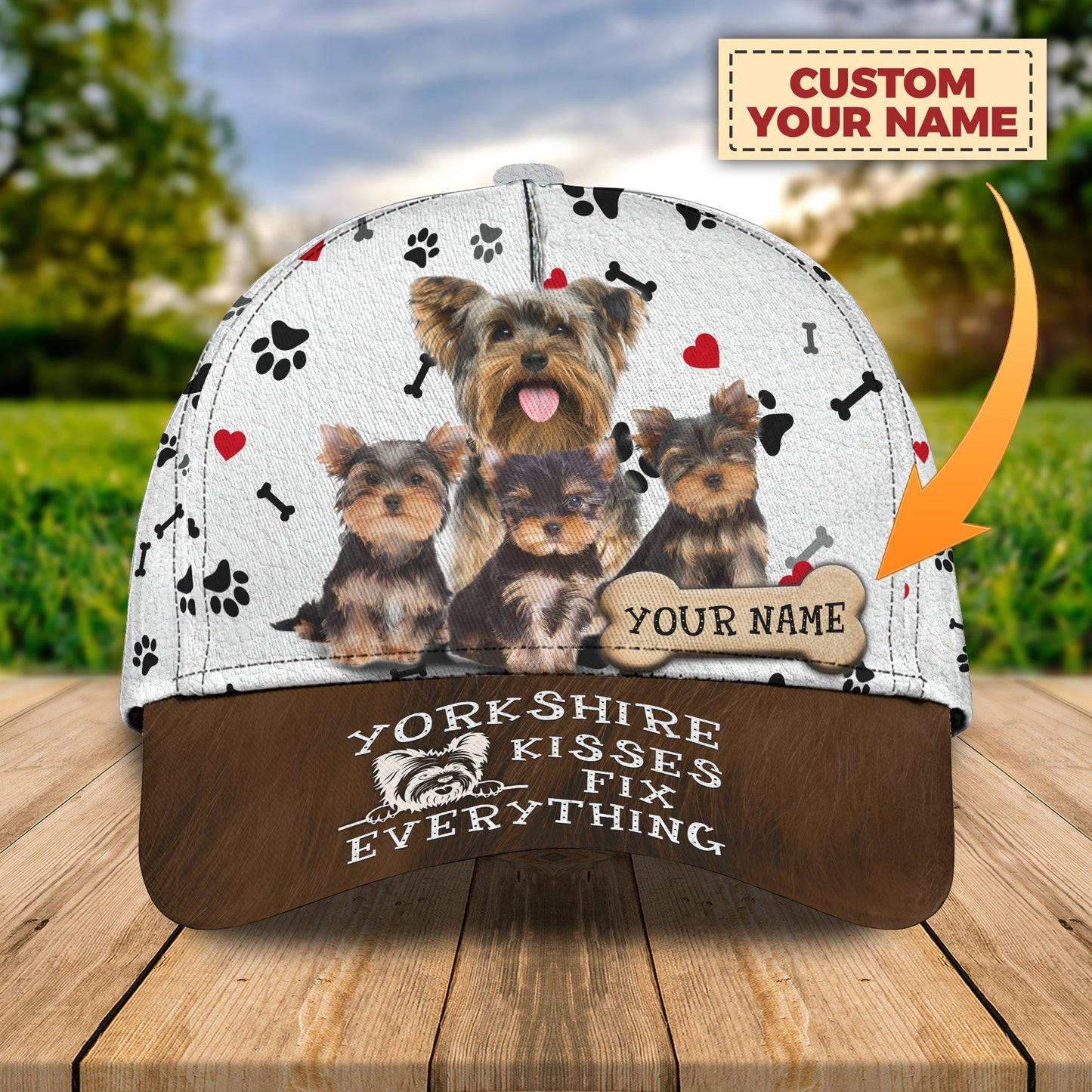 3D Classic Cap Love Yorkshire Personalized Name Cap 13 Lasfour CA1883