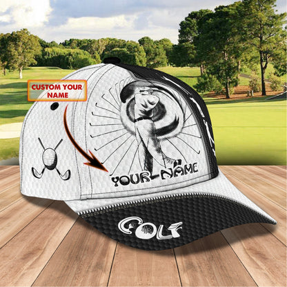 3D Classic Cap Golf Personalized Name Cap Lasfour CA1445