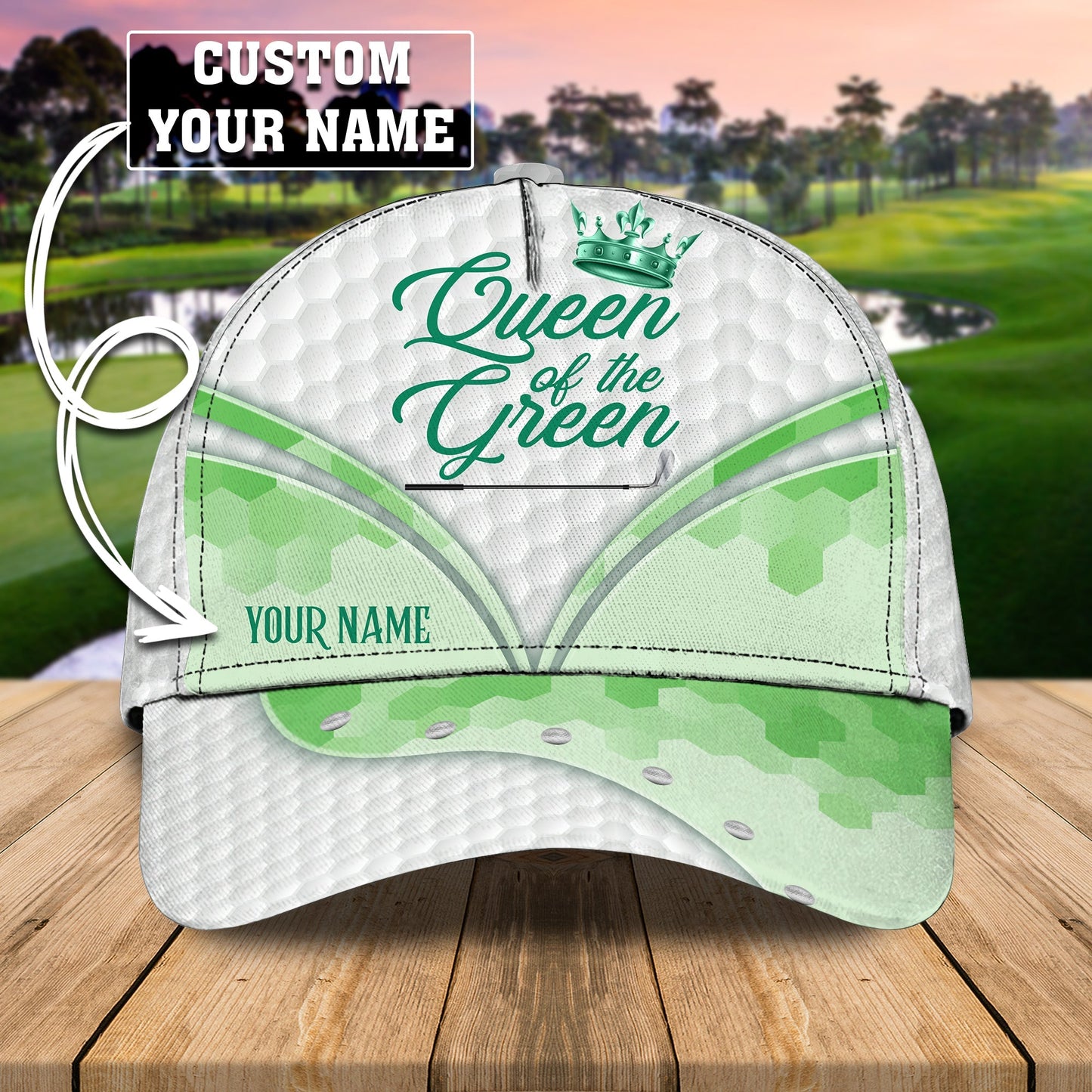 3D Classic Cap Golf Personalized Name Cap Lasfour CA0584