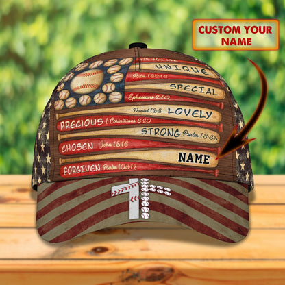 3D Classic Cap Baseball Personalized Name Cap 22 Lasfour CA0775