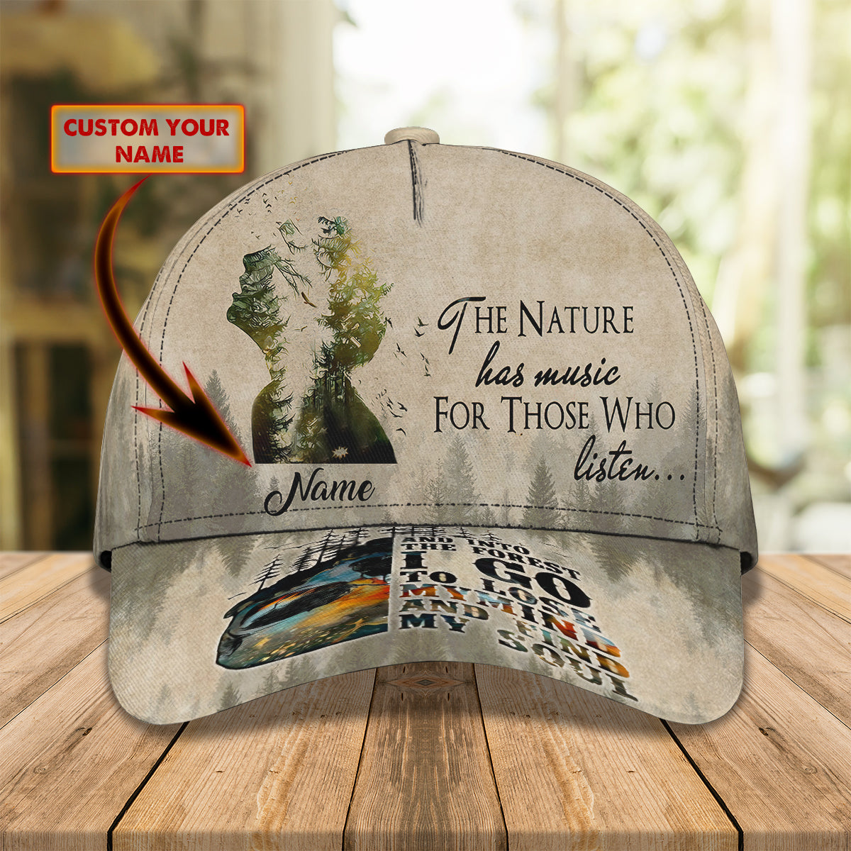 3D Classic Cap Hiking Personalized Name Cap Cap064 Lasfour CA1656