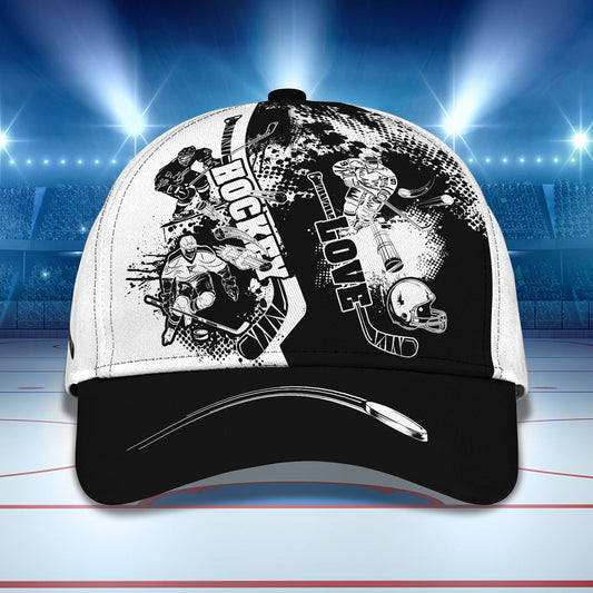 3D Classic Cap Hockey1 Personalized Name Cap Lasfour CA1696