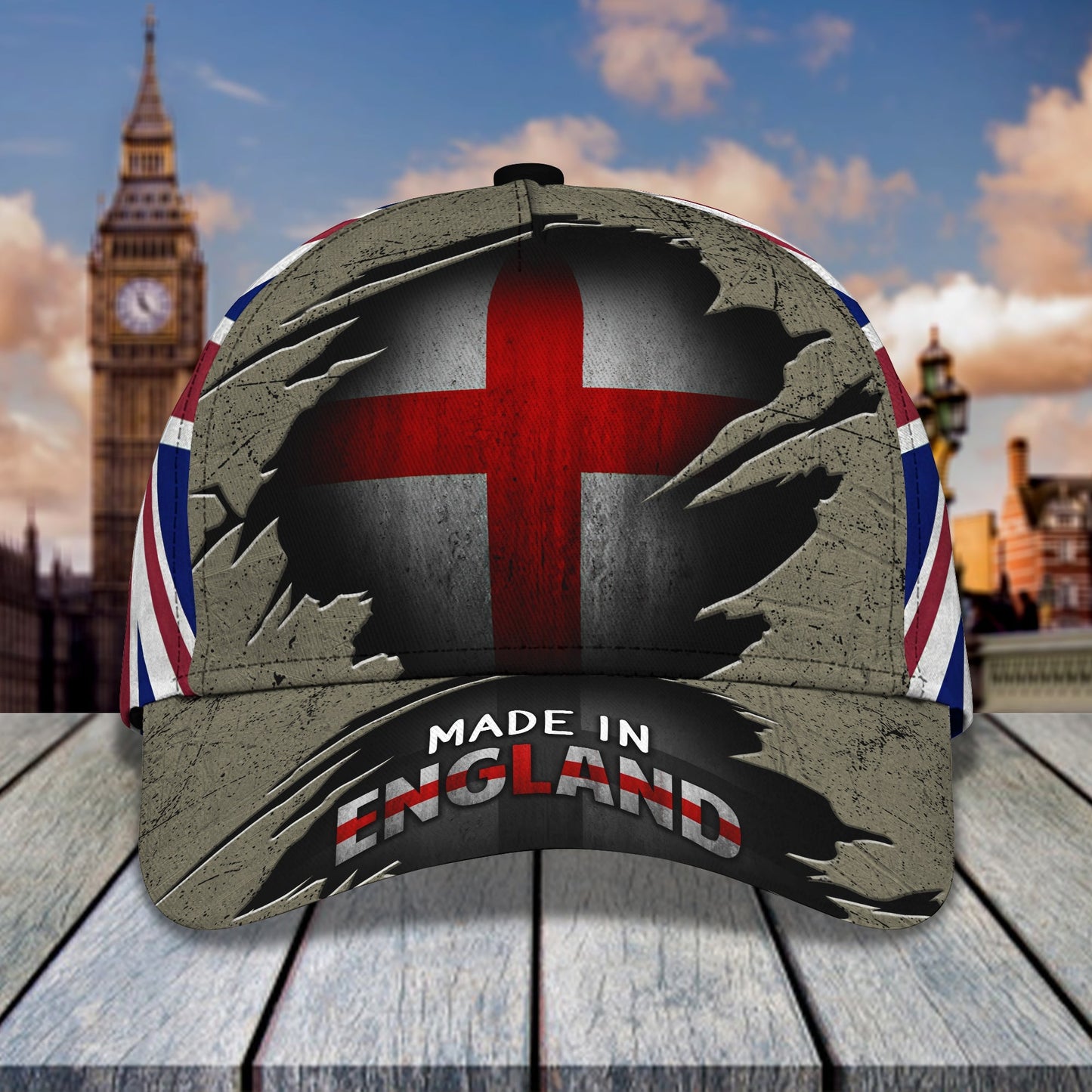 3D Classic Cap England Personalized Cap Lasfour CA2151