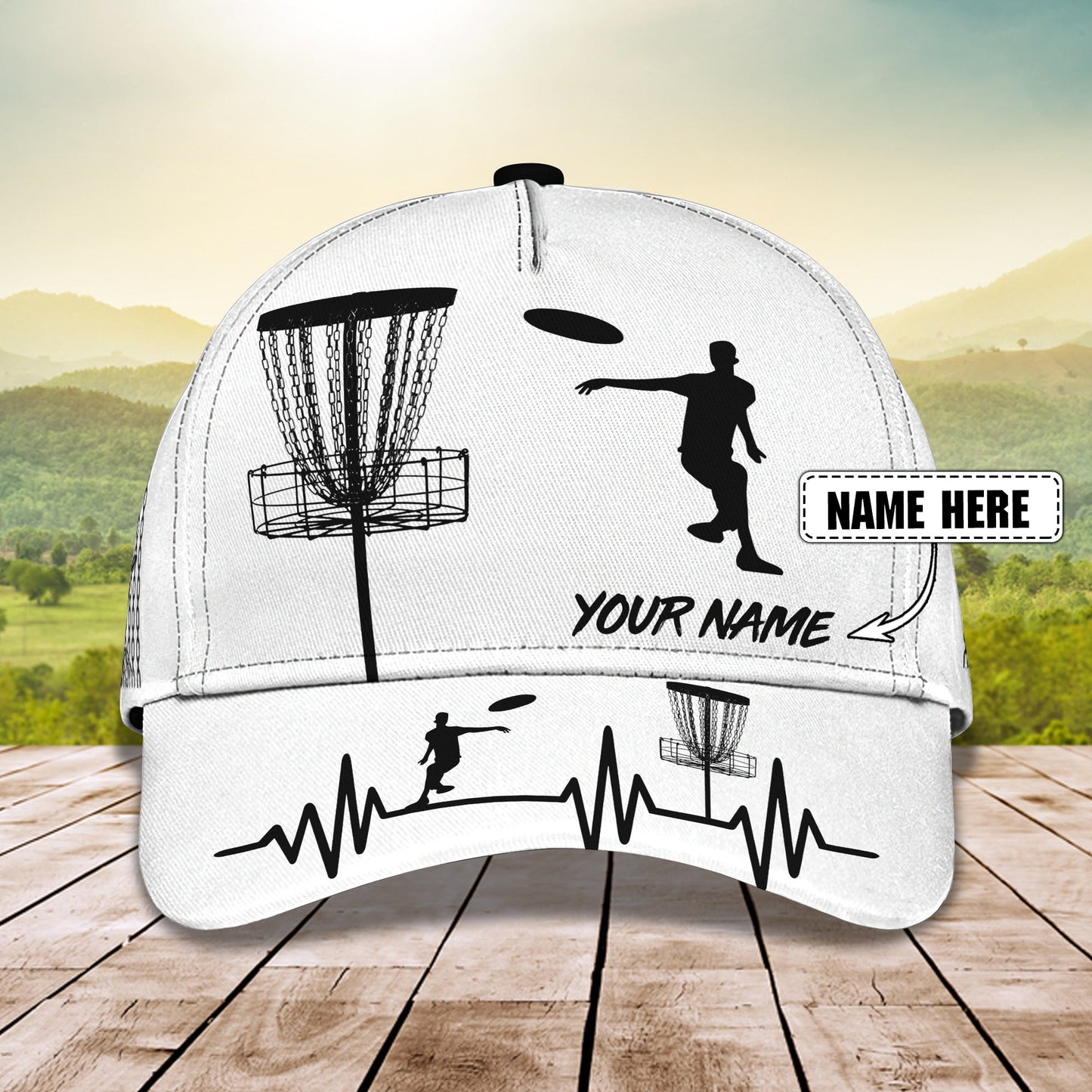 3D Classic Cap Disc Golf Personalized Name Cap Lasfour CA0036