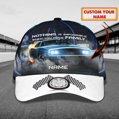 3D Classic Cap Racing Family Personalized Name Cap 396 Lasfour CA1019