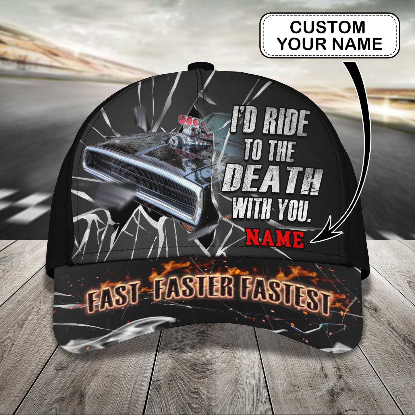 3D Classic Cap Racing Till The Death Personalized Name Cap 397 Lasfour CA1023