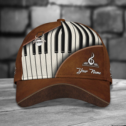 3D Classic Cap Piano Personalized Name Cap Nama1378 Lasfour CA2159