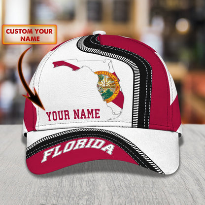 3D Classic Cap My Florida 3 Personalized Name Cap nama261 Lasfour CA1561