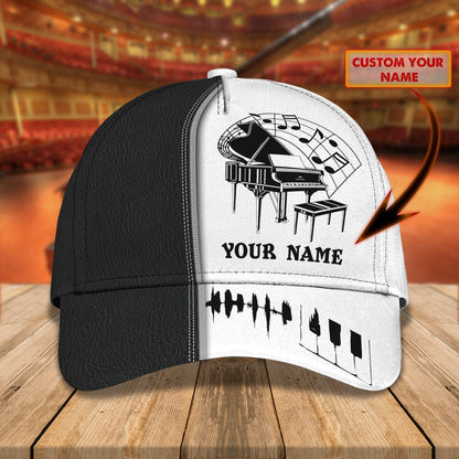 3D Classic Cap Piano 4 Personalized Name Cap 01 Lasfour CA1087