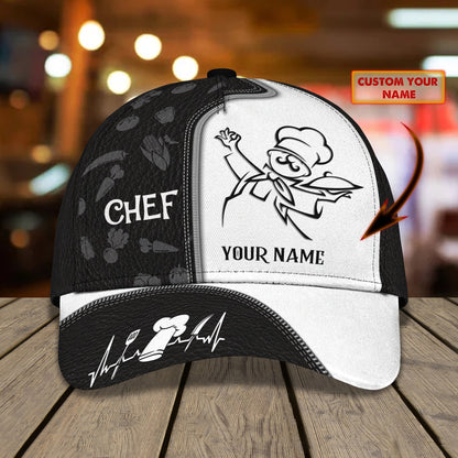 3D Classic Cap Chef 1 Personalized Name Cap Lasfour CA0819