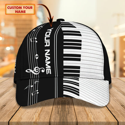 3D Classic Cap Piano Personalized Name Cap 94 Lasfour CA1513
