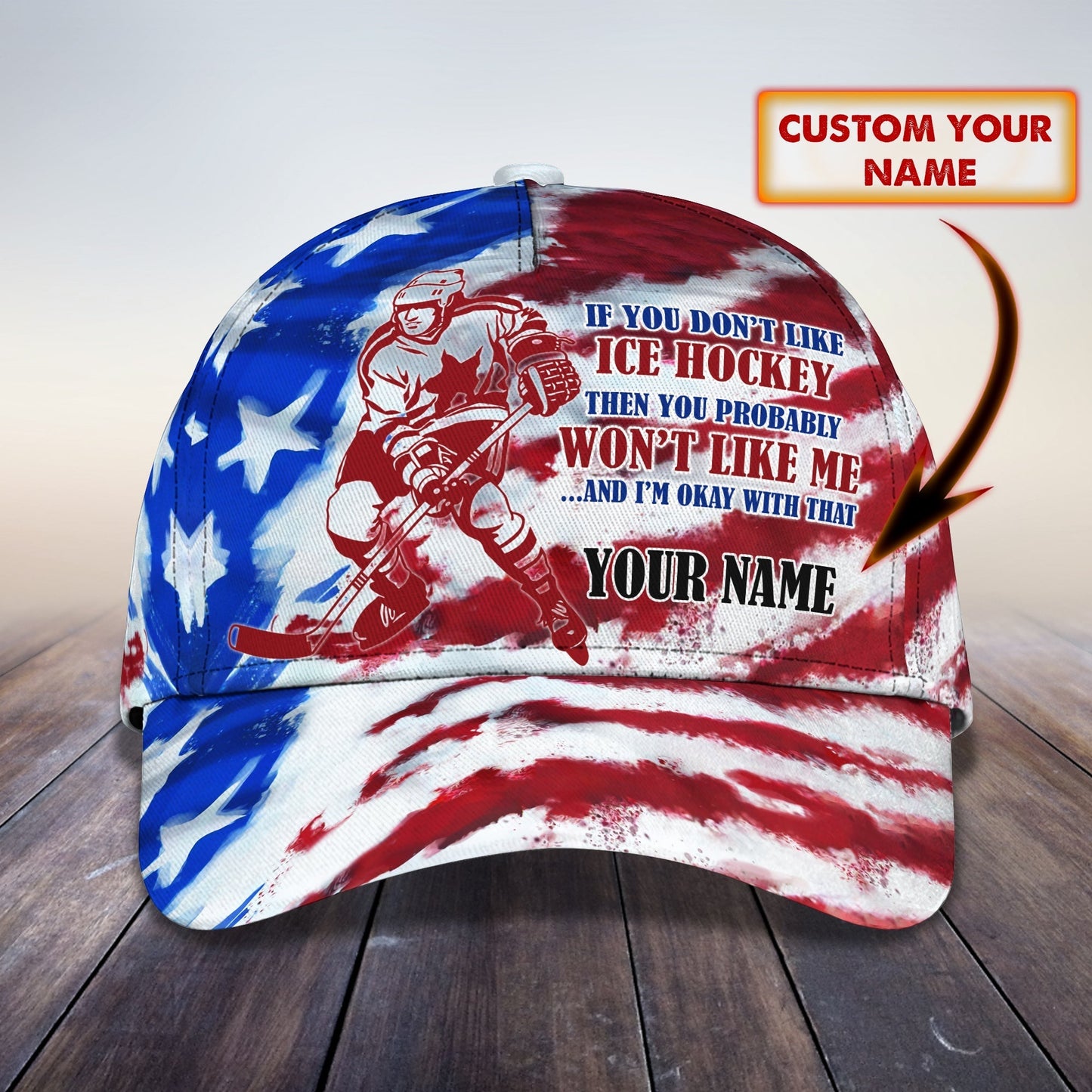 3D Classic Cap Probably, You Won'T Like Me If....Personalized Name Cap 211 Lasfour CA2078