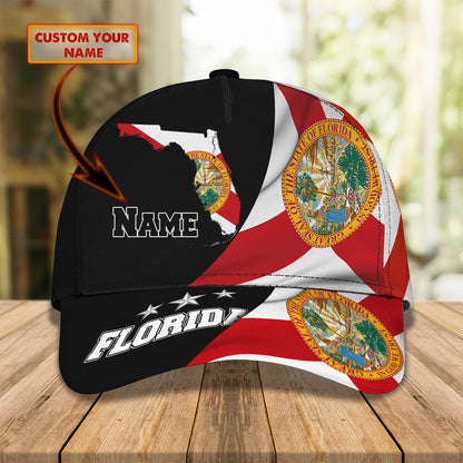 3D Classic Cap My Florida 4 Personalized Name Cap nama262 Lasfour CA1562