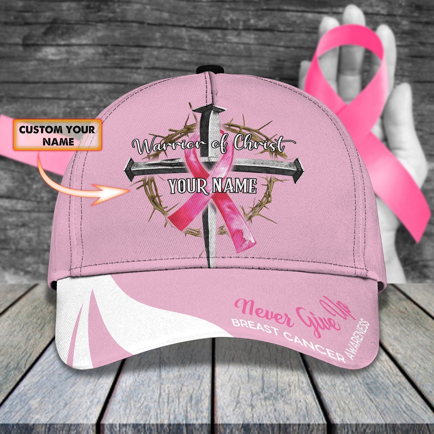3D Classic Cap Warrior Of Christ Personalized Name Cap Lasfour CA1615