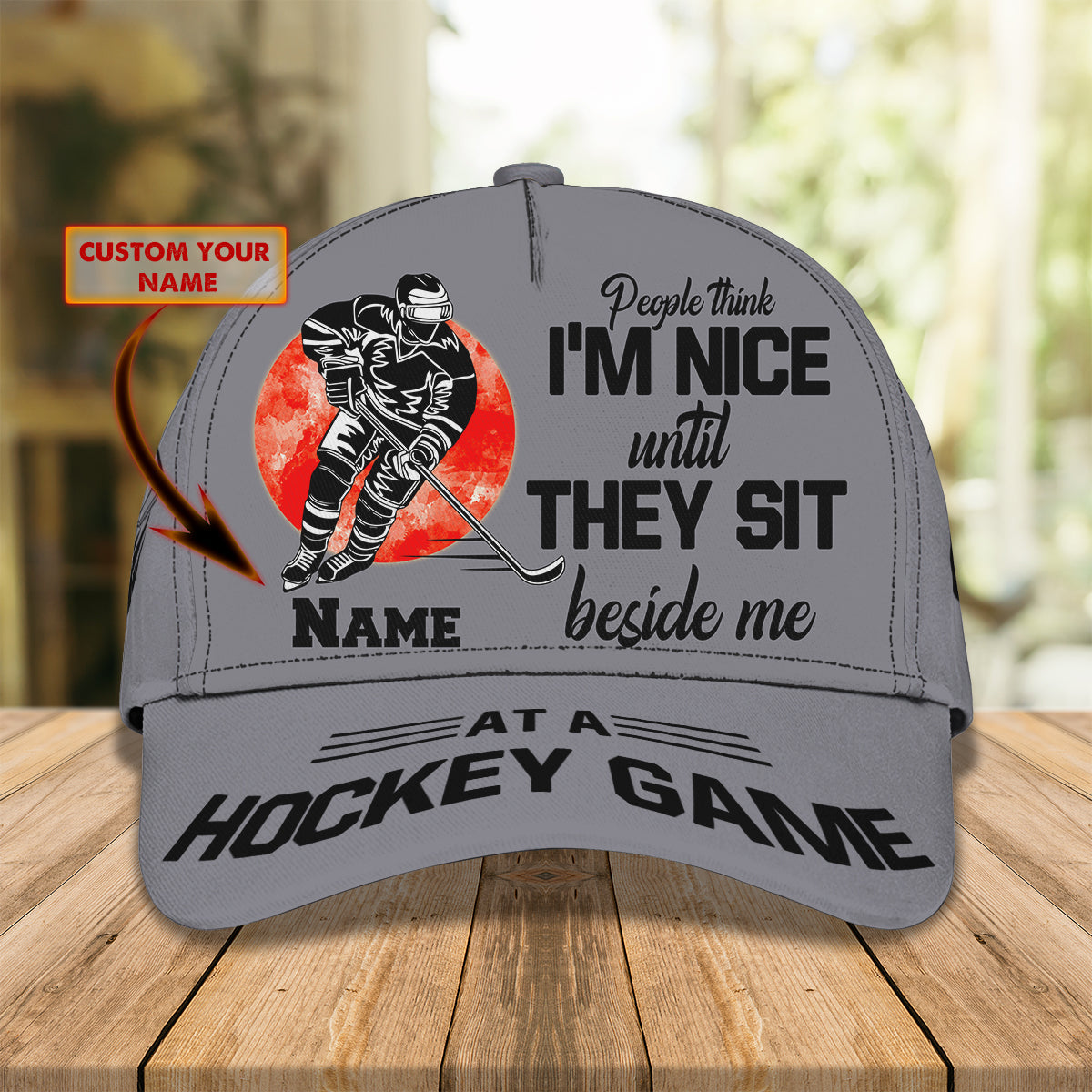 3D Classic Cap People Think I'M Nice Personalized Name Cap Lasfour CA1357