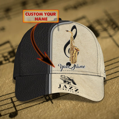 3D Classic Cap Saxophonist Personalized Name Cap Lasfour CA1203