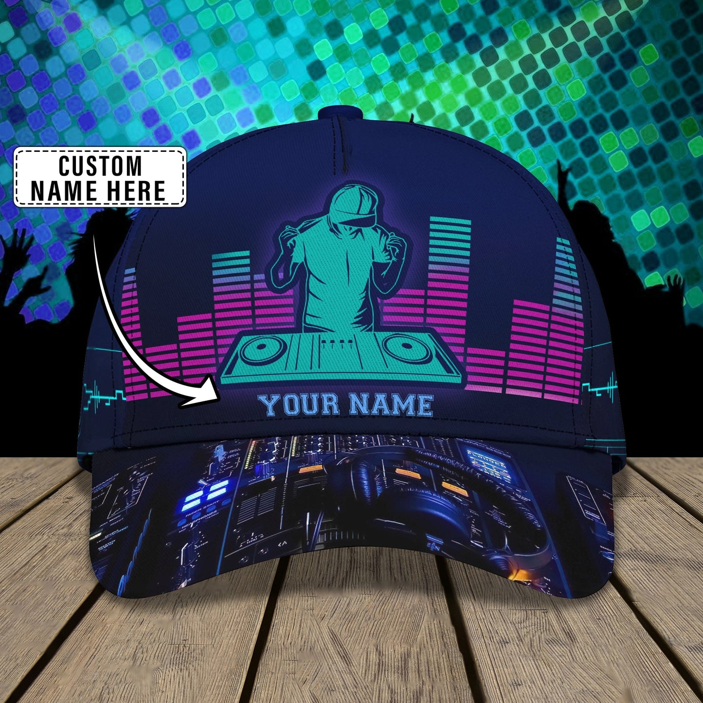 3D Classic Cap Dj 04 Personalized Name Cap Lasfour CA2269