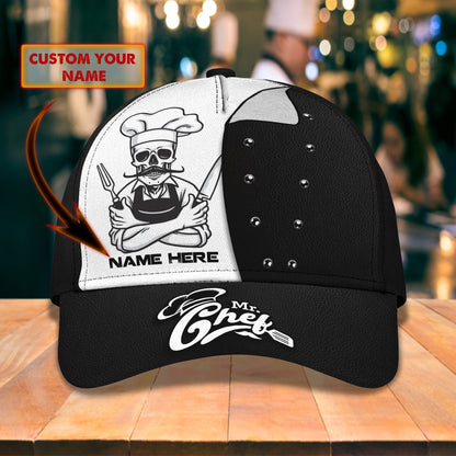 3D Classic Cap Mr Chef Personalized Name Cap Lasfour CA0829