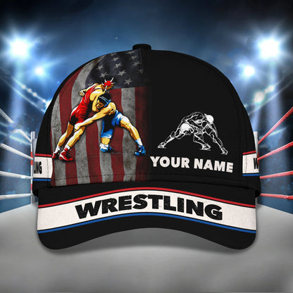 3D Classic Cap Wrestling Personalized Name Cap Lasfour CA1613