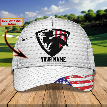 3D Classic Cap Golf Personalized Name Cap 80 Lasfour CA1731