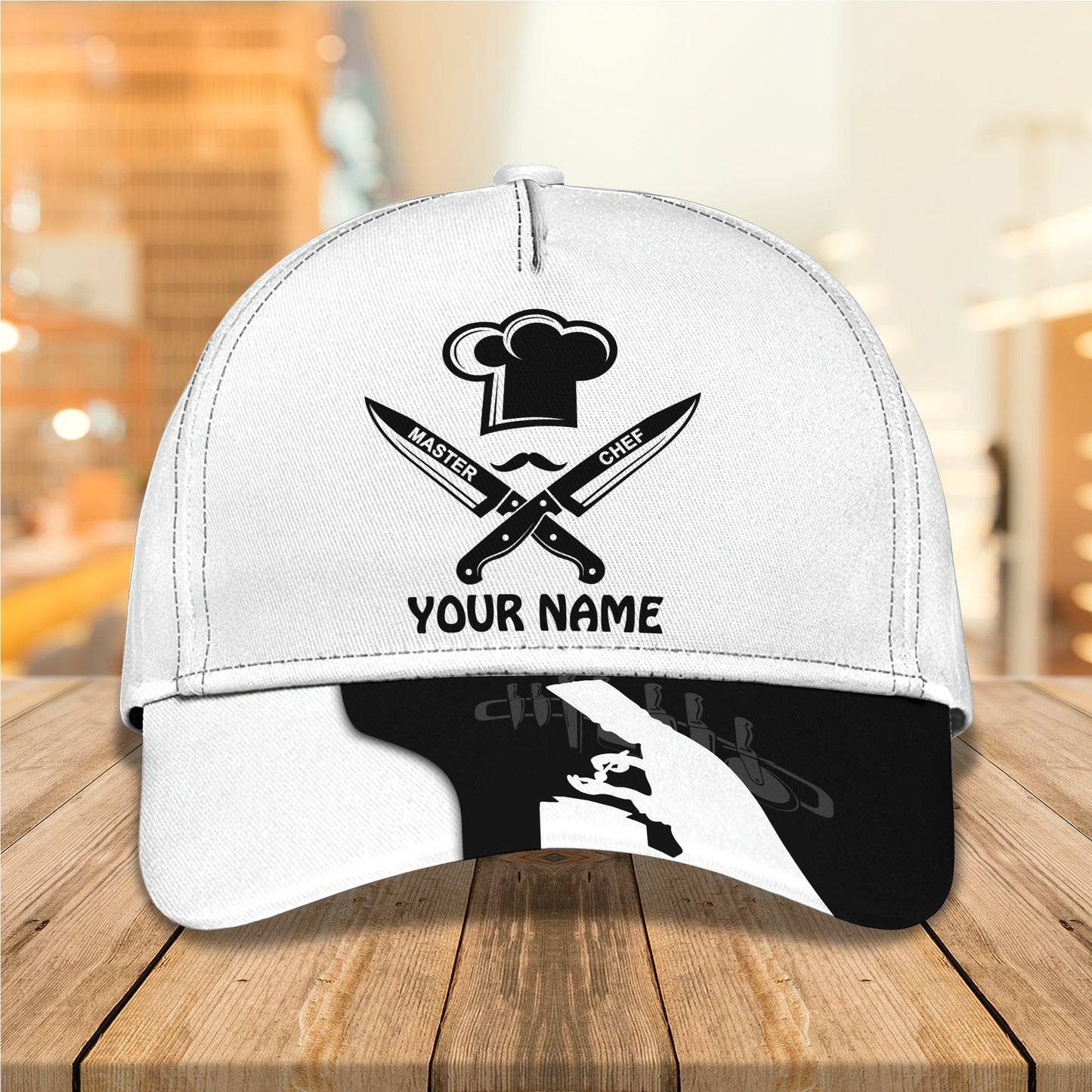 3D Classic Cap Chef Personalized Name Cap Lasfour CA0851