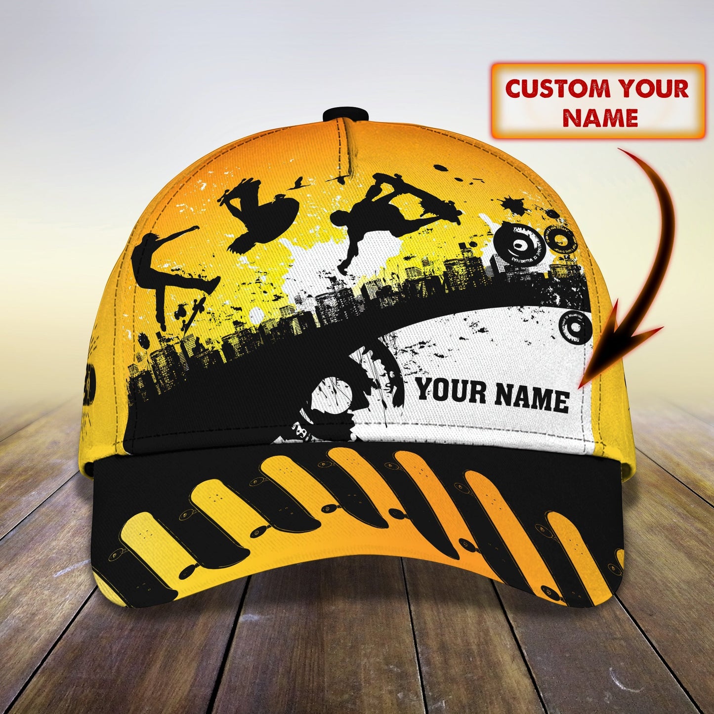 3D Classic Cap Skate For Life Personalized Name Cap Ct130 Lasfour CA1434