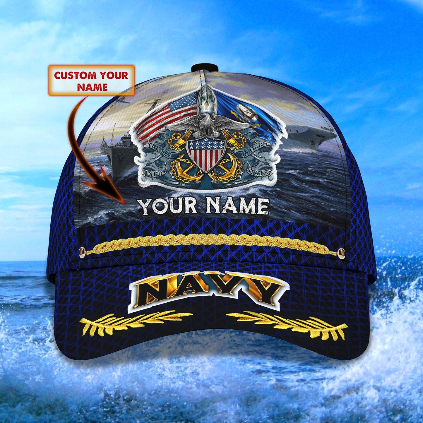 3D Classic Cap Vecteran Personalized Name Cap 162 Lasfour CA2220