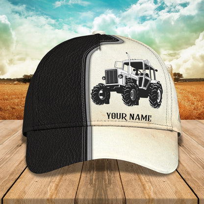3D Classic Cap Personalized Name Cap Tractor02 Lasfour CA0883