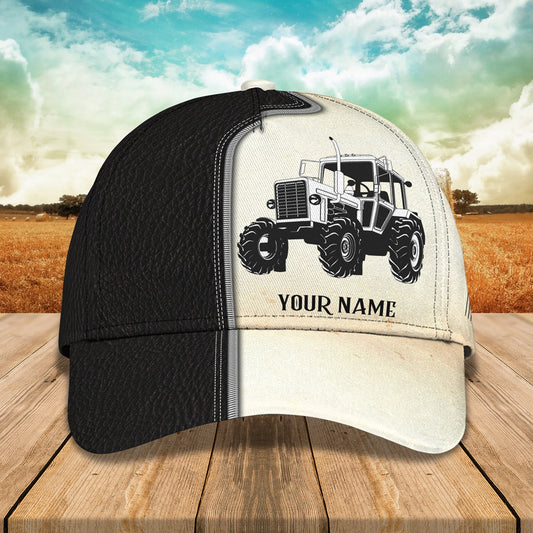 3D Classic Cap Personalized Name Cap Tractor02 Lasfour CA0883