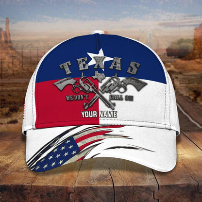 3D Classic Cap Texas9 Personalized Name Cap Lasfour CA1616