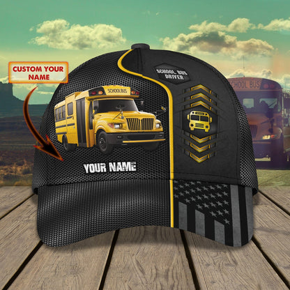 3D Classic Cap Bus Personalized Name Cap Lasfour CA1027