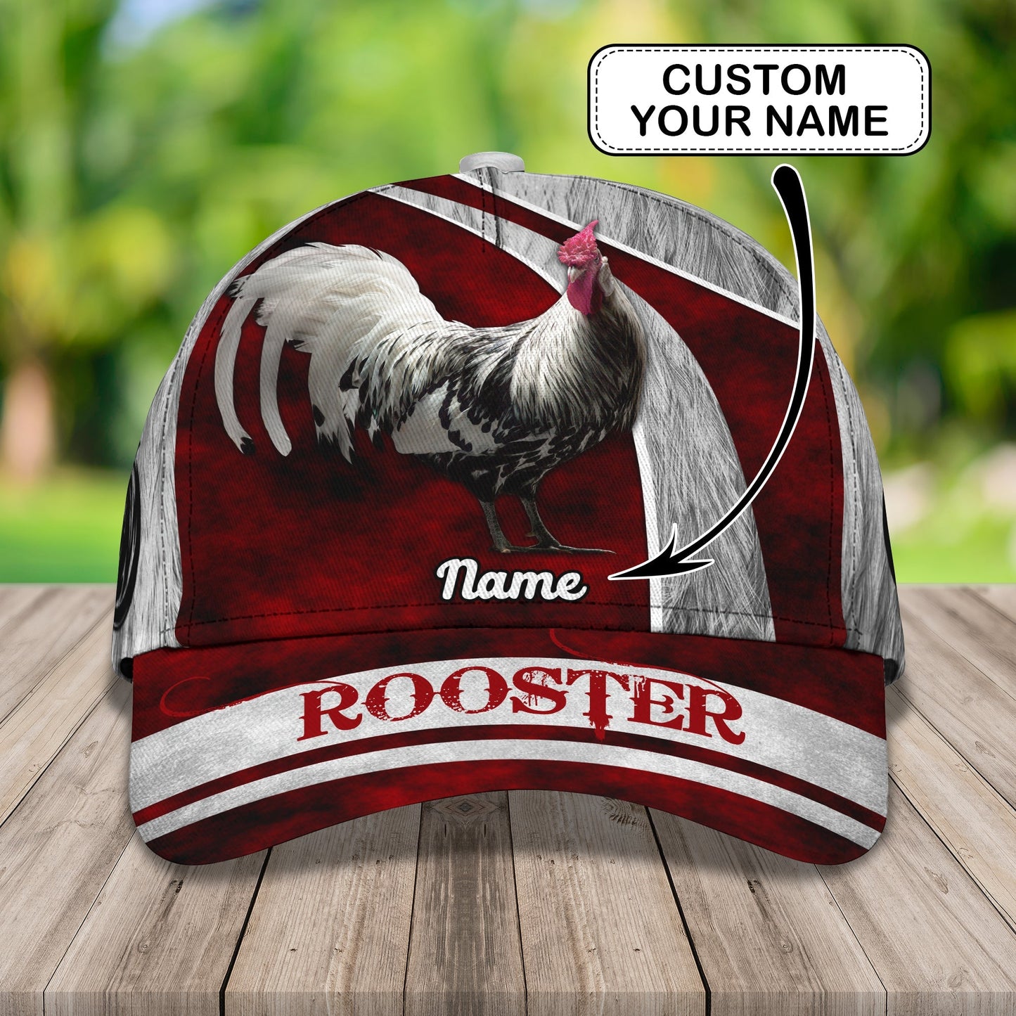3D Classic Cap Rooster 03 Personalize Name Cap Lasfour CA2442