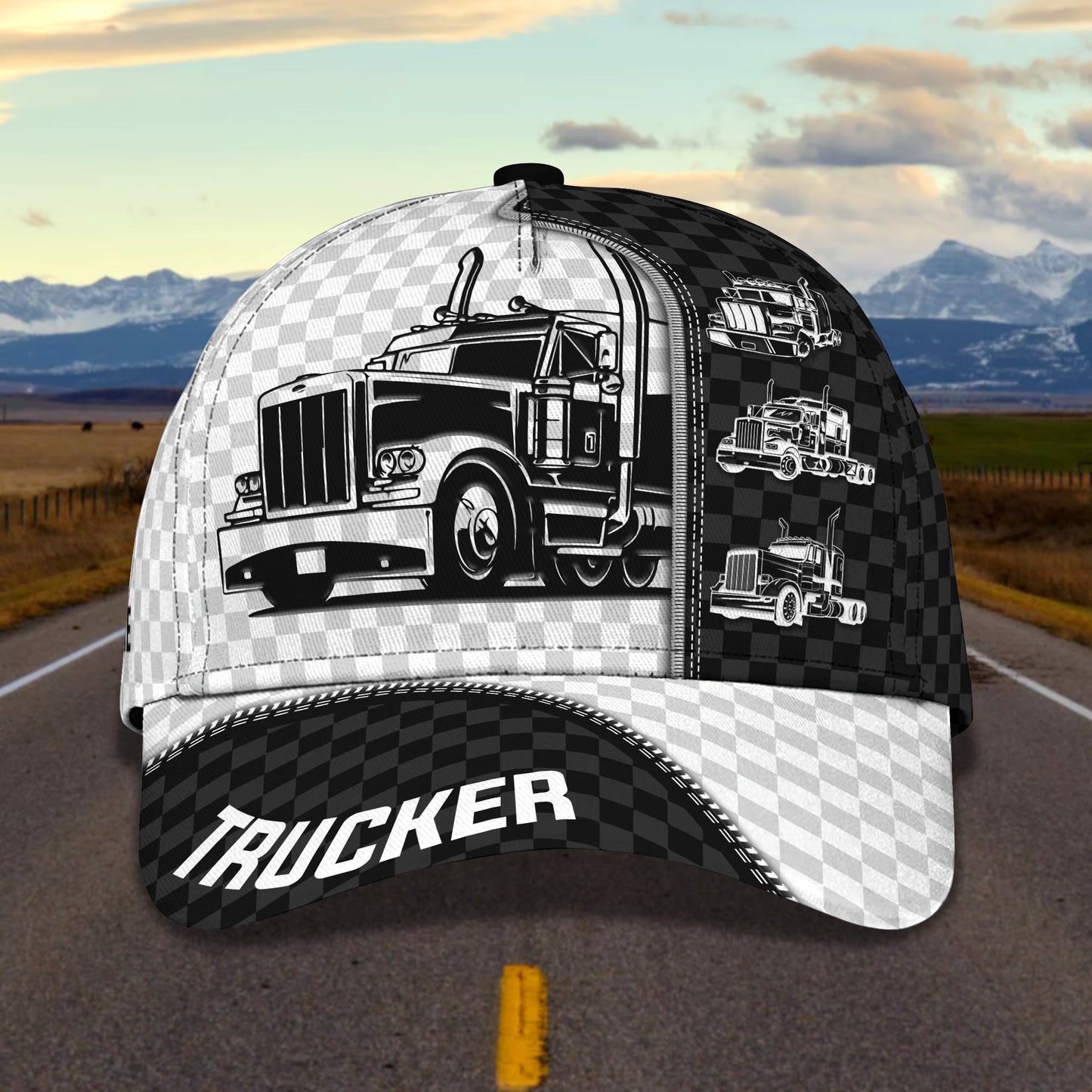 3D Classic Cap Trucker Personalized Name Cap 46 Lasfour CA1766