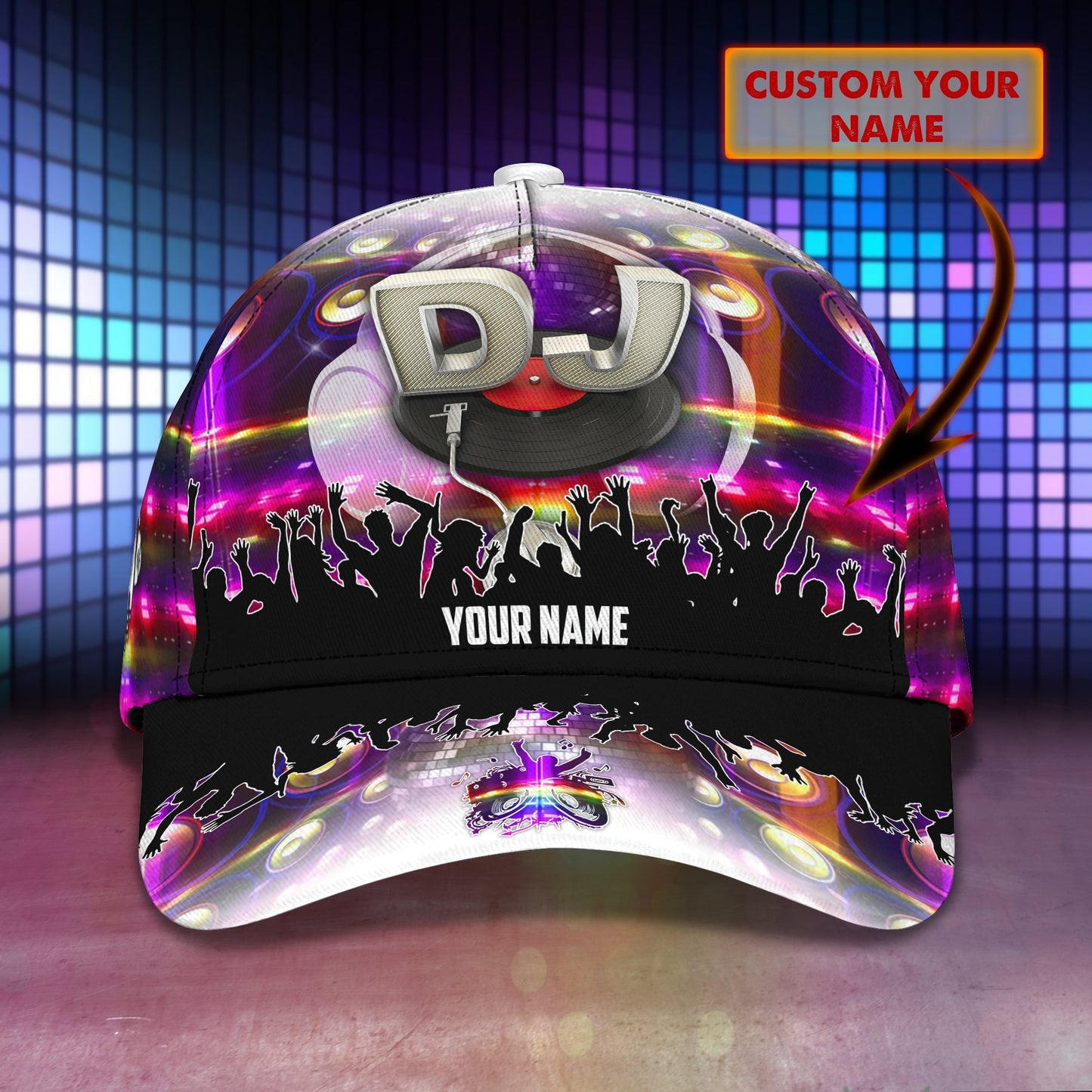 3D Classic Cap Dj X1 Personalized Name Cap Lasfour CA2408