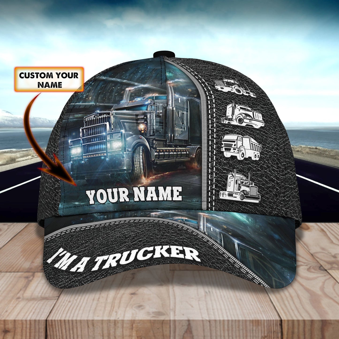 3D Classic Cap I Am A Trucker Personalized Name Cap 2 Lasfour CA2006