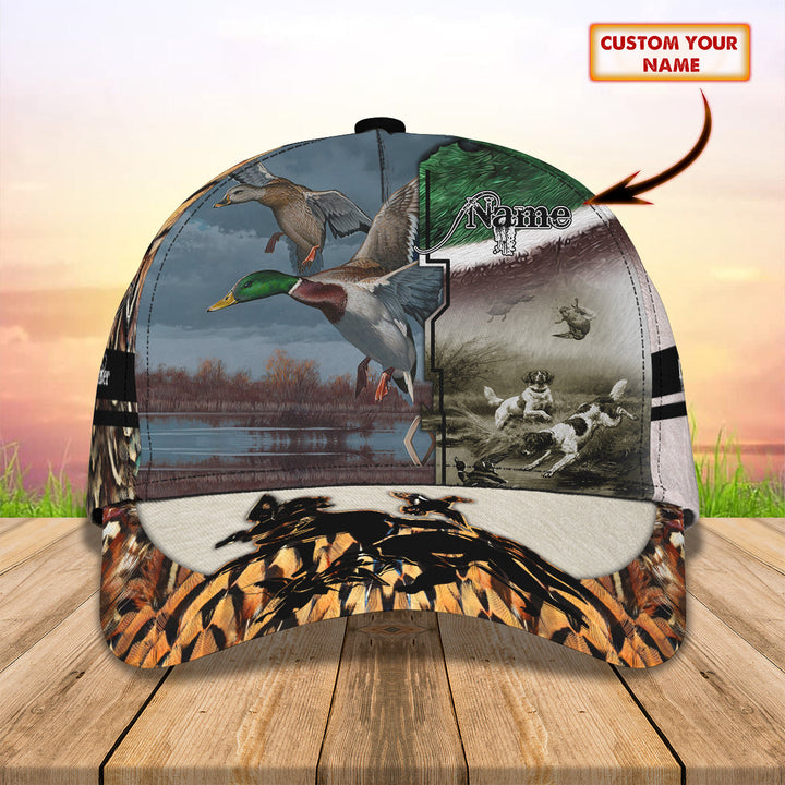 Lasfour 3D All Over Print Baseball Cap Custom Name Duck Hunting Hat Unisex Stylish CA0495