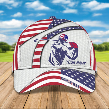 3D Classic Cap Golf Personalized Name Cap Lasfour CA2062