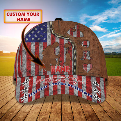 3D Classic Cap Us Veterans Personalized Name Cap Lasfour CA1809