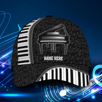 3D Classic Cap Piano Personalized Name Cap 05 Lasfour CA1714