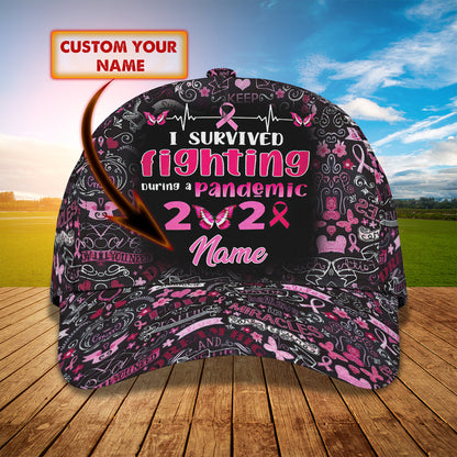 3D Classic Cap Bc Awareness Personalized Name Cap Lasfour CA1646