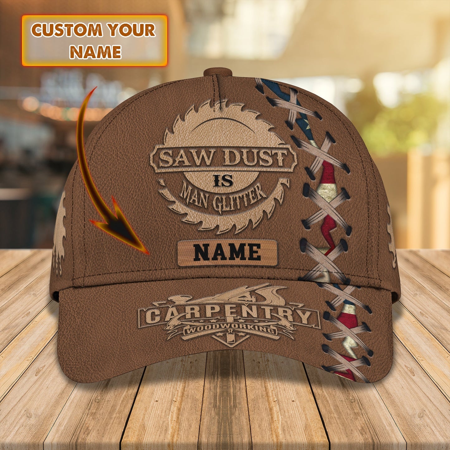 3D Classic Cap Carpentry 1 Personalized Name Cap Namacap051 Lasfour CA1141