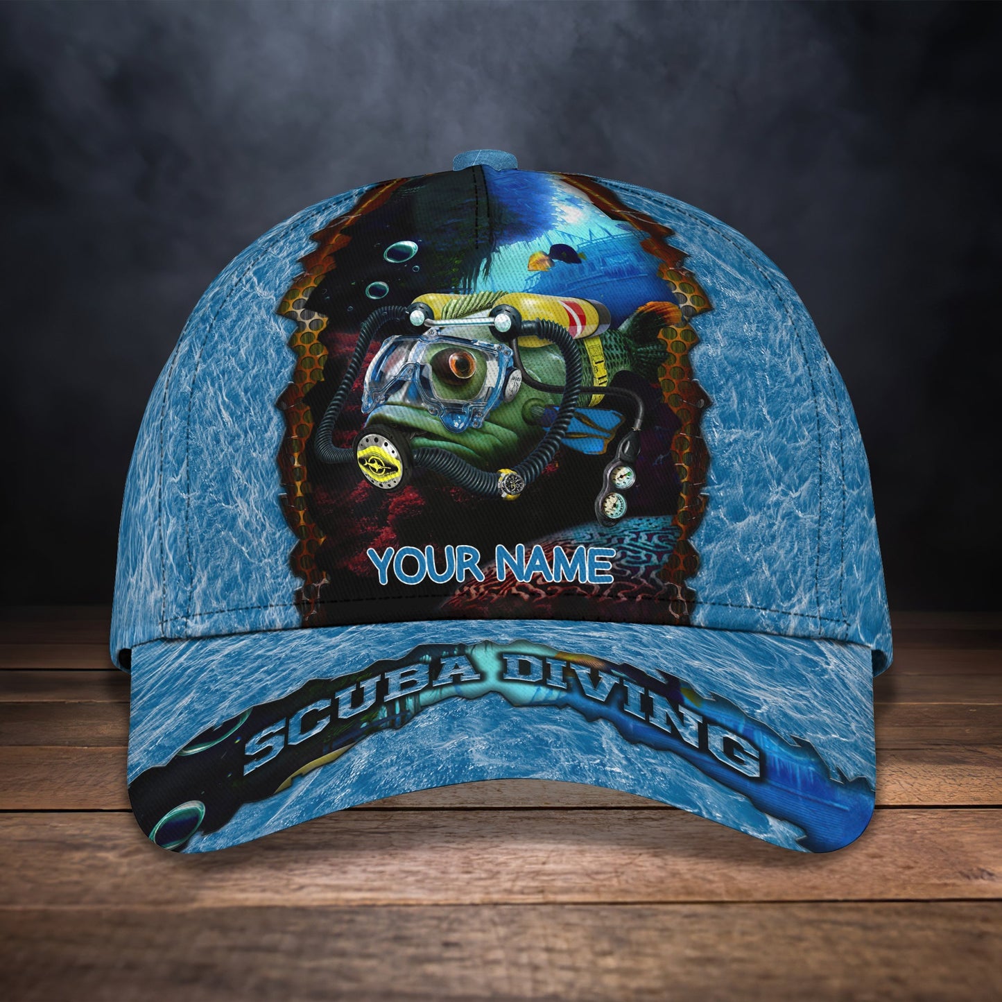 3D Classic Cap Scuba Diving Personalized Classic Cap 02 Lasfour CA0901