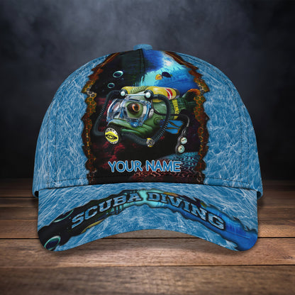 3D Classic Cap Scuba Diving Personalized Classic Cap 02 Lasfour CA0901