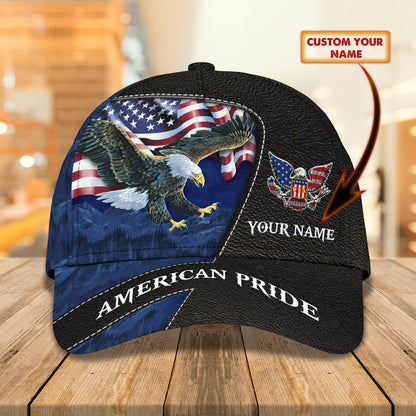 3D Classic Cap American Pride Personalized Name Cap 01 Lasfour CA1624