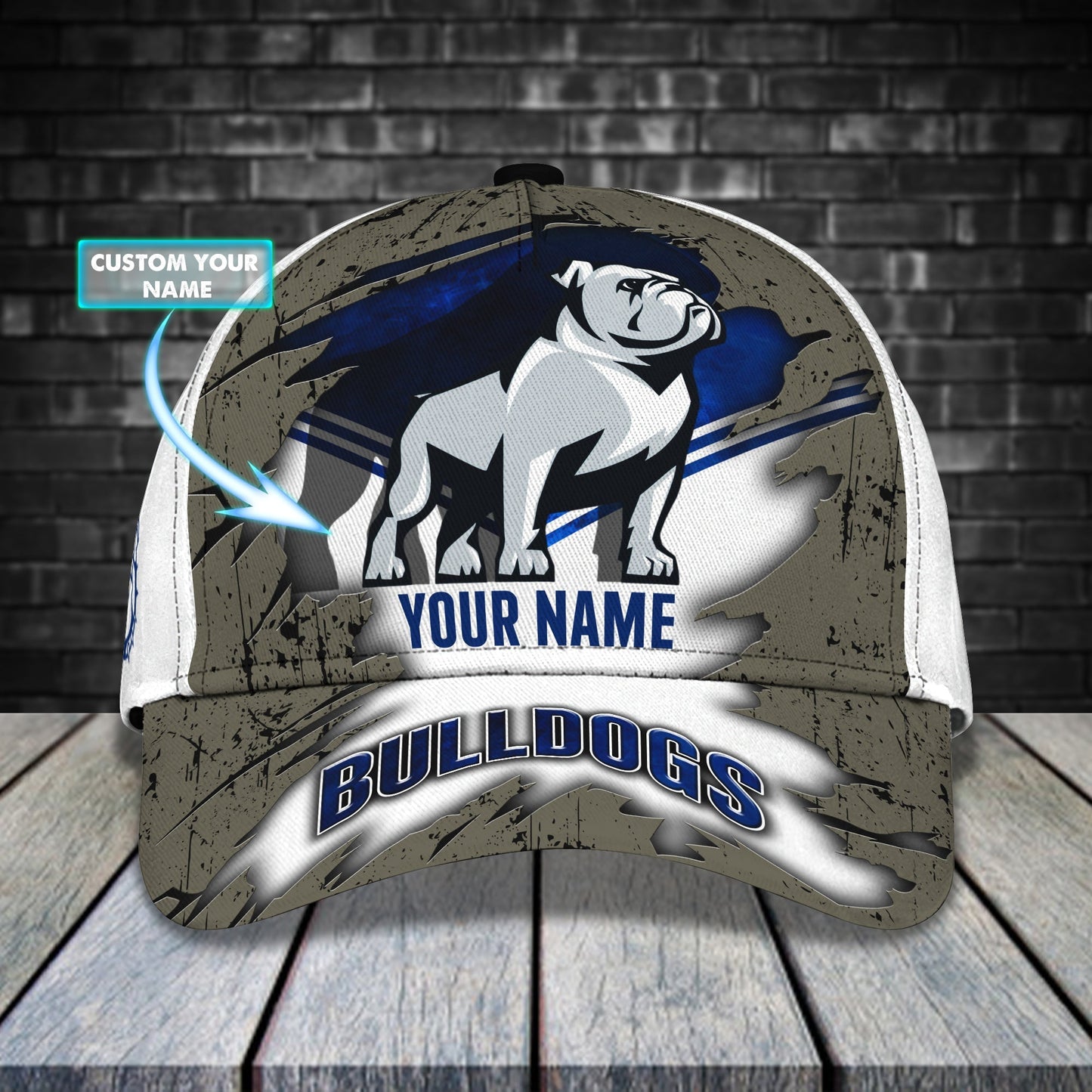 3D Classic Cap Bulldogs Personalized Name Cap 01 Lasfour CA1751