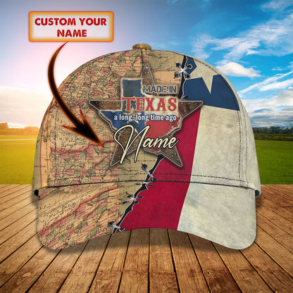 3D Classic Cap Texas 3 Personalized Name Cap Lasfour CA1498