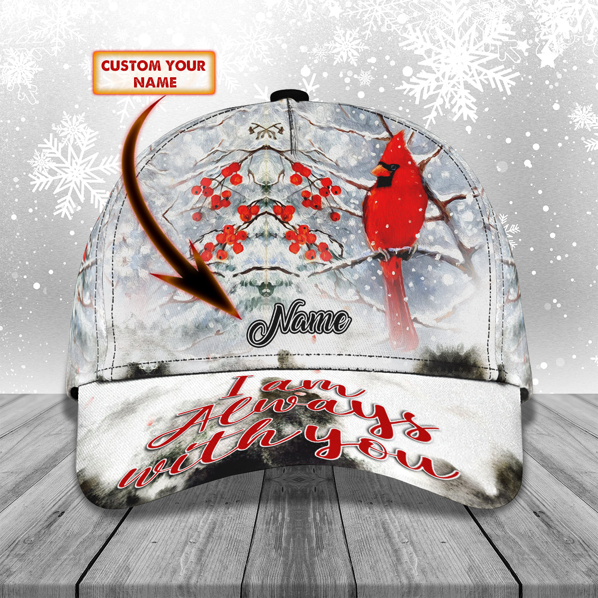 3D Classic Cap I'M Always With You Personalized Name Cap Lasfour CA1622